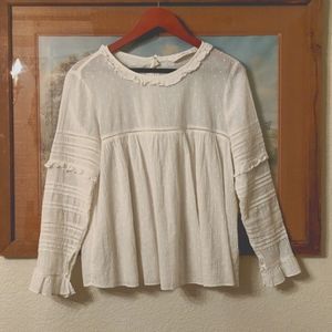 ZARA | Eyelet blouse